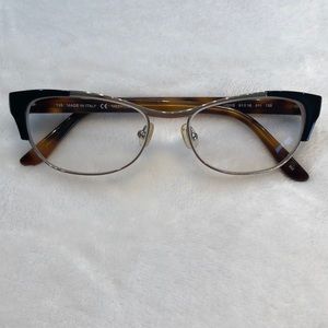 Valentino Rx Glasses Gold Black and Brown Cat Eye